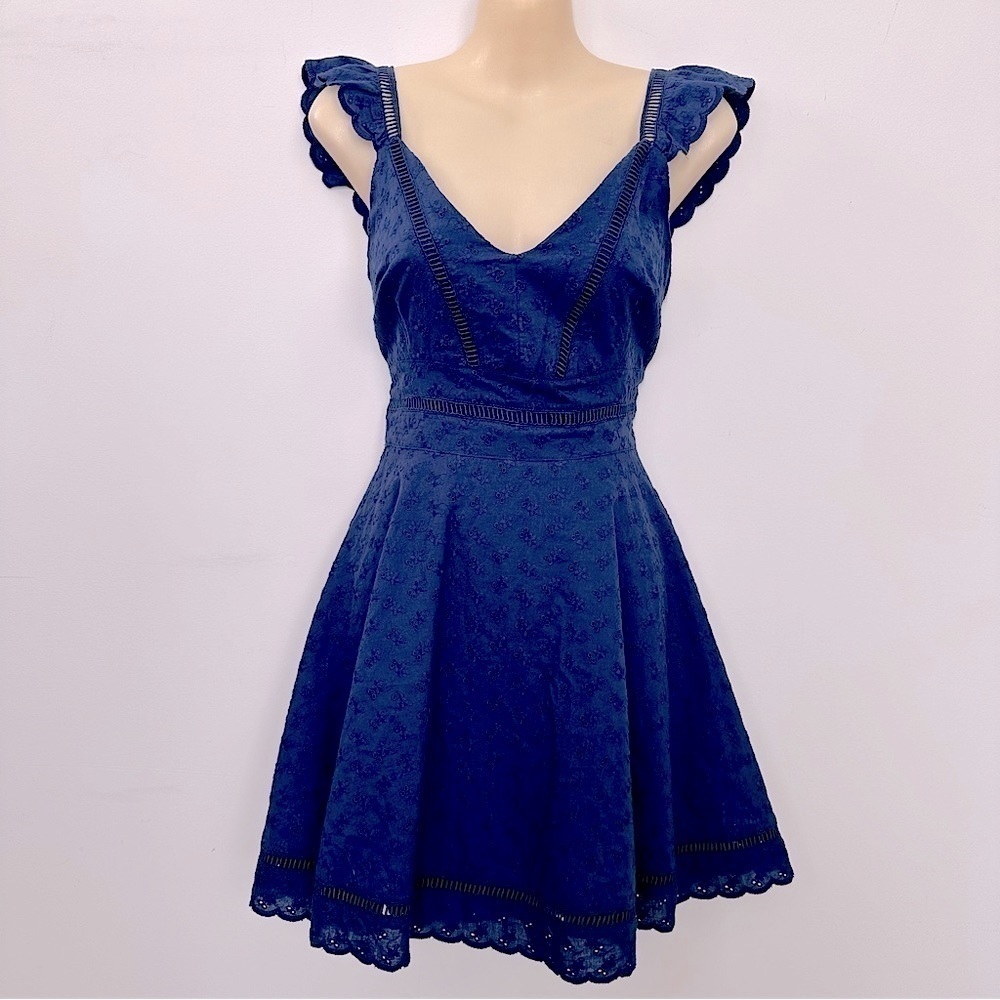NWT BB Dakota Navy Eyelet Sundress size 2